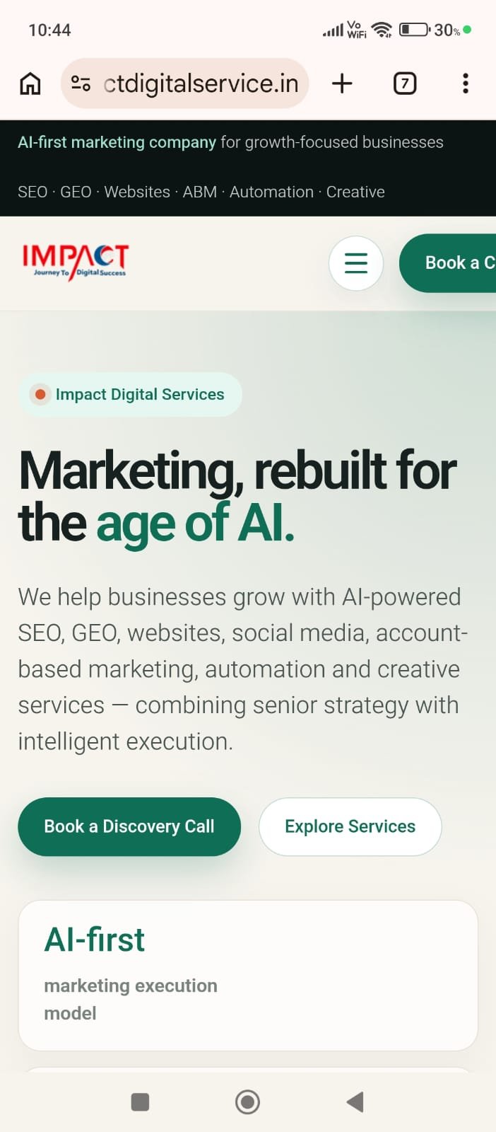 Impact Digital Services mobile preview